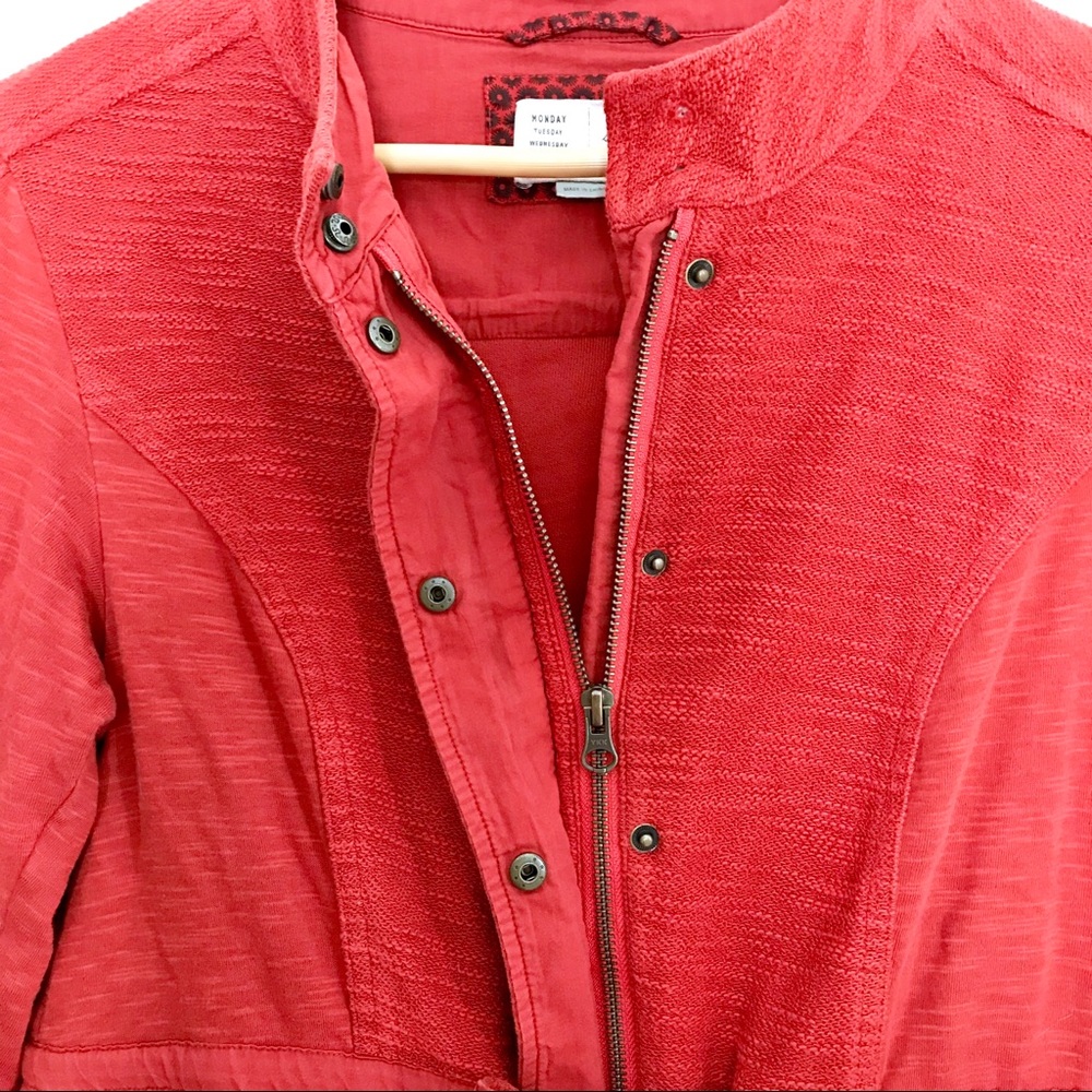 ANTHRO Saturday Sunday Orange Drawstring Jacket - Picture 5 of 5